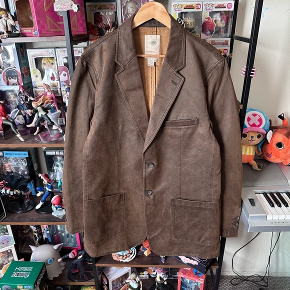 The Territory Ahead Waxed? Cotton Blazer Jacket Men’s 44L Brown Casual